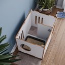 Ver imagem 6 de Banheiro para Gatos Branco 32" com Bandeja Ferpa Design