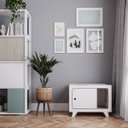 Ver imagem 5 de Banheiro para Gatos Branco 32" com Bandeja Ferpa Design