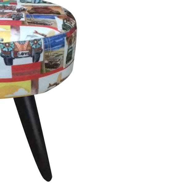 Kit 2 Puff Decorativo Lavínia Kombi Pés Palito Tabaco - 3