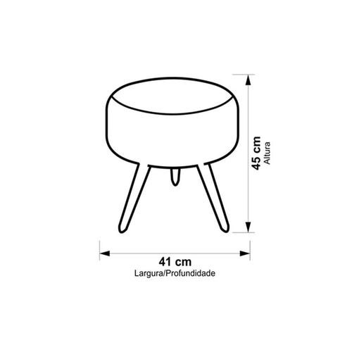 Puff Decorativo Lavínia Unicornio Pés Palito Castanhos - 4