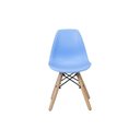 Ver imagem 3 de Cadeira Eames Infantil Azul - Base Madeira Natural