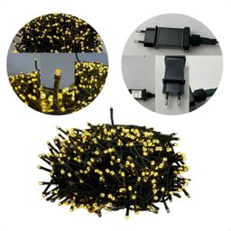 Pisca Pisca 50m 1600 Leds Branco Quente C/ Estrobo | Fio Verde | Natal Profissional - 2