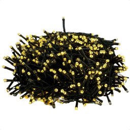 Pisca Pisca 50m 1600 Leds Branco Quente C/ Estrobo | Fio Verde | Natal Profissional - 1