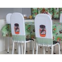 Ver imagem 2 de Kit 6 Capas Encosto de Cadeira de Ferro Tubular Cozinha e Jantar Malha Helanca com Elástico:Pote de 