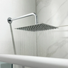 Ducha Fria Quadrada Aço Inox Escovado Chuveiro Banheiro Piscina - 4
