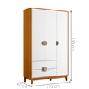 Ver imagem 3 de Guarda-Roupa Ipê Natureza Cinamomo/Branco