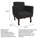 Ver imagem 6 de Kit Diva Recamier Diana 140cm Lado Direito e 01 Poltrona Classic Linho - Doce Sonho Móveis RECAMIER