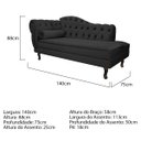 Ver imagem 5 de Kit Diva Recamier Diana 140cm Lado Direito e 01 Poltrona Classic Linho - Doce Sonho Móveis RECAMIER
