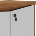 Ver imagem 7 de Balcão para Escritório 04 Portas 160cm com Chaves Unik A02 Freijó Branco - Lyam Decor