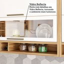 Ver imagem 6 de Armário de Cozinha com Balcão e Tampo 7 Portas 5 Gavetas Pérola 100% Mdf Vidro Reflecta Amêndoa/bran