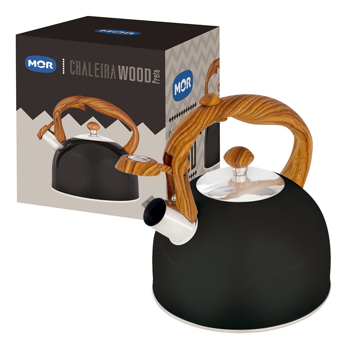 Chaleira Wood 2,5l Preta Mor - 10