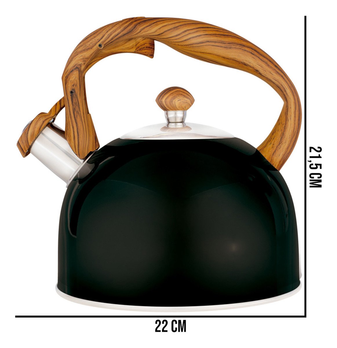 Chaleira Wood 2,5l Preta Mor - 3