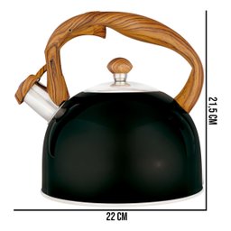 Chaleira Wood 2,5l Preta Mor - 6