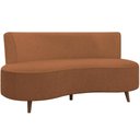 Ver imagem 1 de Sofá Chaise Living 2 Lugares 135cm Sala de Estar Istambul K01 Bouclê Mostarda - Lyam Decor