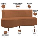 Ver imagem 7 de Sofá Chaise Living 2 Lugares 135cm Sala de Estar Istambul K01 Bouclê Mostarda - Lyam Decor