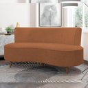 Ver imagem 6 de Sofá Chaise Living 2 Lugares 135cm Sala de Estar Istambul K01 Bouclê Mostarda - Lyam Decor