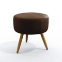 Ver imagem 2 de Kit 2 Poltronas com Puff Vega Solar Courino Marrom Aradecor