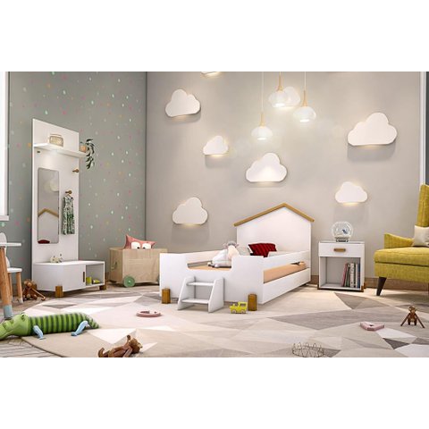 Cama Casinha Montessoriana Infantil com Colchão Ayla