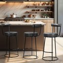 Ver imagem 2 de Kit 3 Banquetas Miami 96cm Couríssimo Preto - Salaone