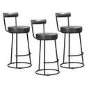 Ver imagem 1 de Kit 3 Banquetas Miami 96cm Couríssimo Preto - Salaone