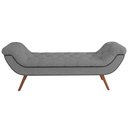 Ver imagem 5 de Kit Cabeceira Cama Box Casal 195 Cm Madrid com Puff Recamier Santorini P05 Bouclê Cinza - Lyam Decor