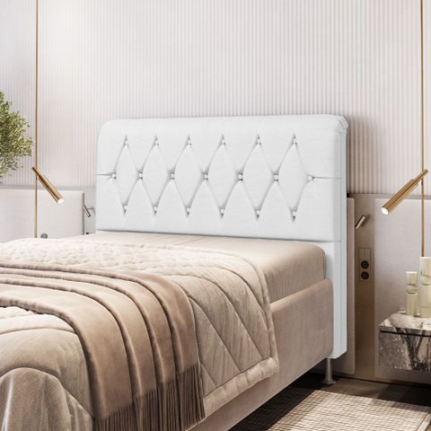 Cabeceira Sirius 140 Casal Courino Branco Aradecor