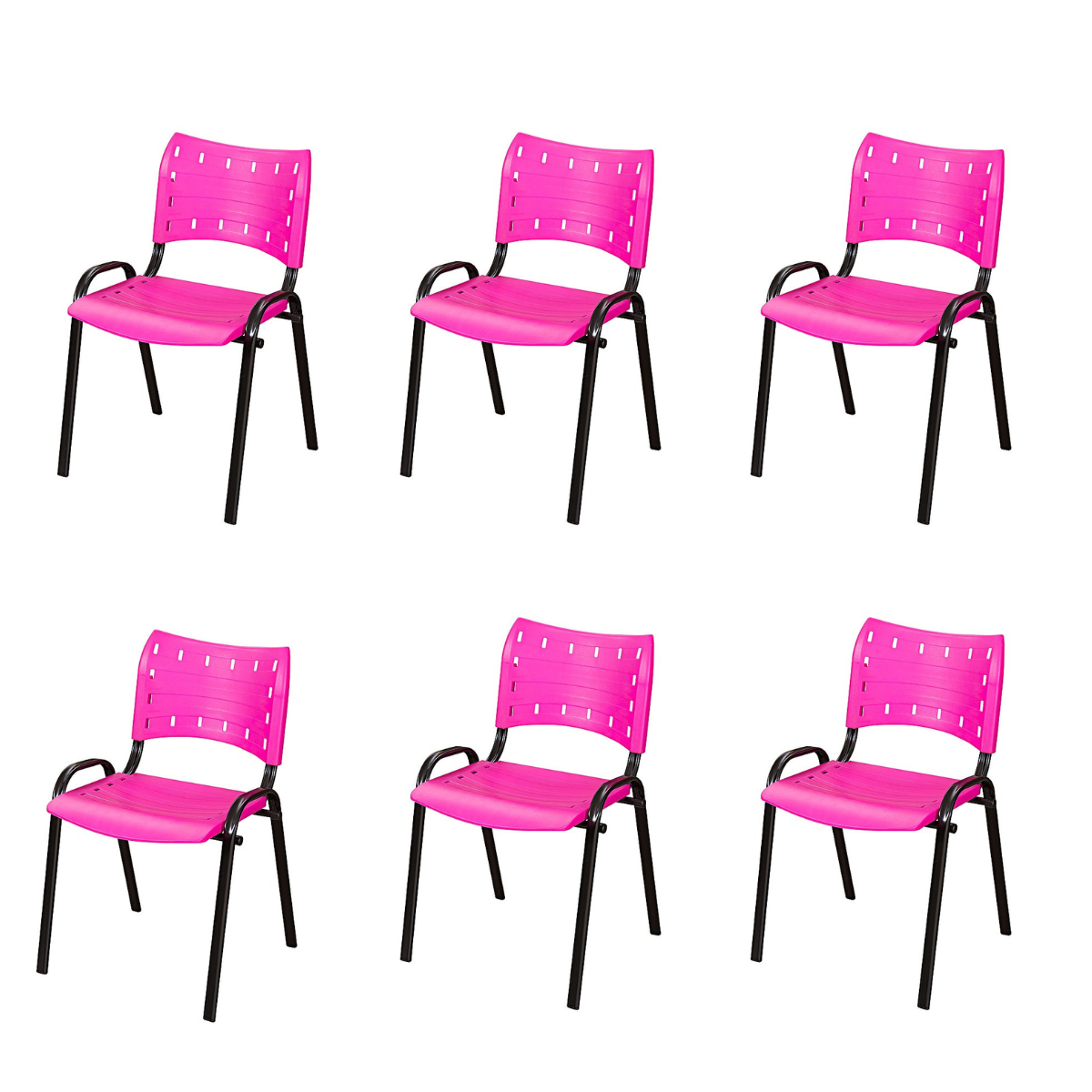 Cadeira Java Rosa Kit 6 Cadeira Iso - Rosa | MadeiraMadeira