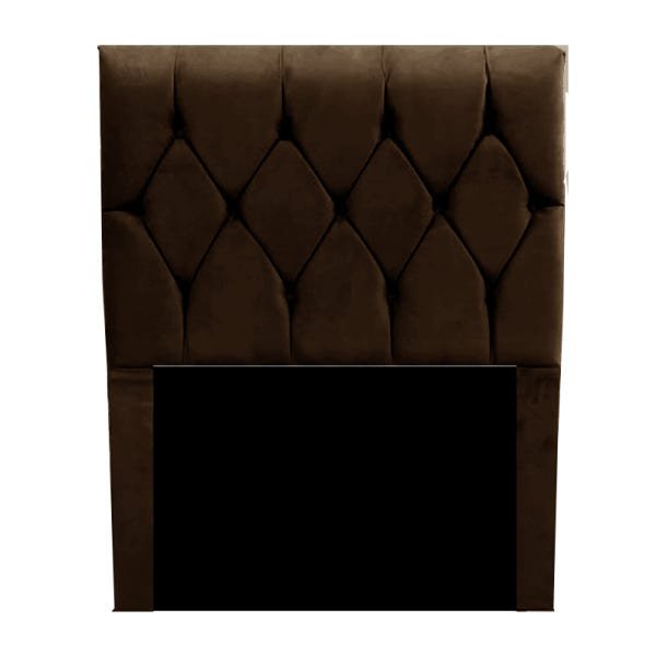 Cabeceira Sirius 90 Para Cama De Solteiro Couro Artificial Marrom Aradecor - 1