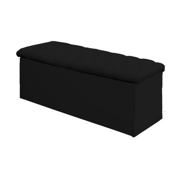 Calçadeira Sagitarius 90 para Cama de Solteiro Couro Artificial Preto Aradecor - 1