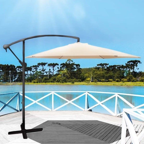 Guarda-sol Ombrelone 3,0 Metros com Base para Jardim Piscina - 2