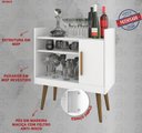 Ver imagem 4 de Aparador Buffet Bechara Café Ii Multiuso com Porta e Prateleira Pés Palito Decoração Bar Branco