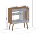 Ver imagem 6 de Aparador Buffet Bechara Café Ii Multiuso com Porta e Prateleira Pés Palito Decoração Bar Branco