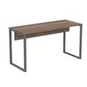 Ver imagem 1 de Mesa Escritório P25 Tub Pandin 150 Cm (larg) X 70 Cm (prof) Tampo Mdp Walnut Pé Aço Tubular