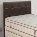 Ver imagem 2 de Cabeceira Painel De Solteiro 90cm Para Cama Box Clean Napa Marrom - SA Móveis