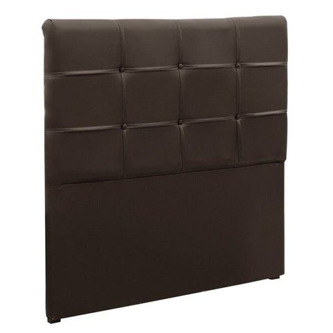 Cabeceira Painel De Solteiro 90cm Para Cama Box Clean Napa Marrom - SA Móveis