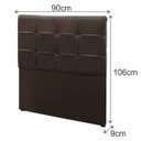 Ver imagem 3 de Cabeceira Painel De Solteiro 90cm Para Cama Box Clean Napa Marrom - SA Móveis
