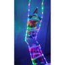 Papai Noel Duplo Natal Escada Iluminada LED 90cm Enfeite Natalino Loja Casa Shopping Fim de Ano Deco - 2