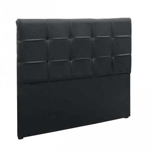 Cabeceira Painel De Casal 190cm Para Cama Box Clean Napa Preto - SA Móveis - 1