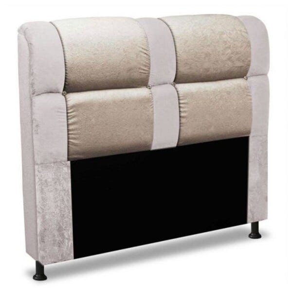 Cabeceira de Casal King 195cm Para Cama Box Colombia Suede Animale Marfim/Camurça - SA Móveis - 1