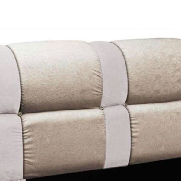 Cabeceira de Casal King 195cm Para Cama Box Colombia Suede Animale Marfim/Camurça - SA Móveis - 2