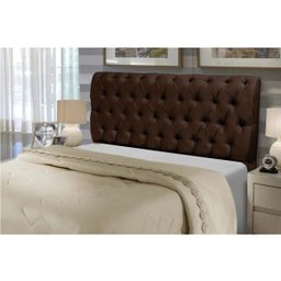 Cabeceira Casal 140cm Para Cama Box Paris Suede Marrom - SA Móveis - 2