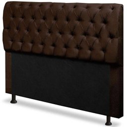 Cabeceira Casal 140cm Para Cama Box Paris Suede Marrom - SA Móveis - 1
