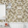 Papel de Parede Adesivo Pastilha 002 Cinza e Bege 1.20x0.58m - 1