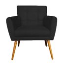 Ver imagem 3 de Combo Poltrona Decorativa Onix Mais Puff Redondo Suede Preto - SA Móveis