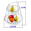 Ver imagem 4 de Fruteira 2 Andares Metal Cromado - Fruteira de Mesa Dupla - Estilosa Cromada Design Dois - Panami