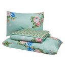 Ver imagem 2 de Kit Colcha Cobre Leito Casal 3 Peças Matelado Dupla Face Patchwork Verde