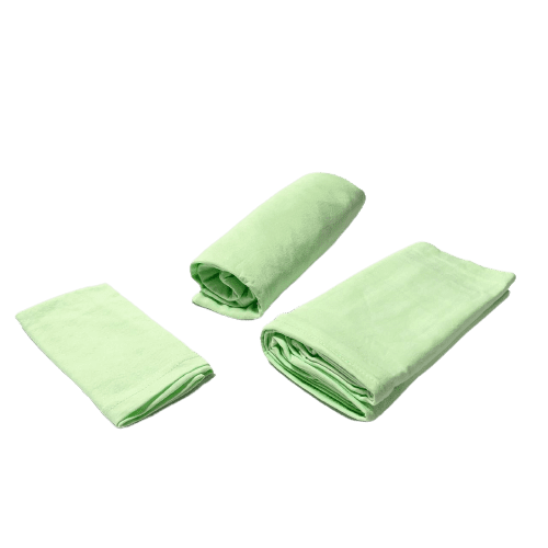 Jogo de Berço 3 Peças Liso Verde Claro Malha 100% algodão Conforto de Bebê - 3