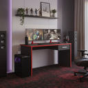 Ver imagem 3 de Mesa de Computador Gamer Escrivaninha Drx 9000 - Preto / Vermelho