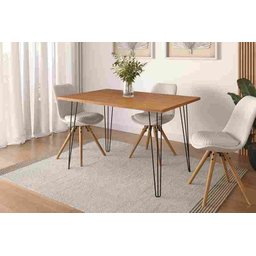 Mesa De Jantar Retangular 120 X 80 Mdp Pé De Ferro Ametista Rede Móveis - 1