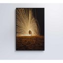 Ver imagem 3 de Quadro Praia Noturna 80x120 Cm Vidro Impresso